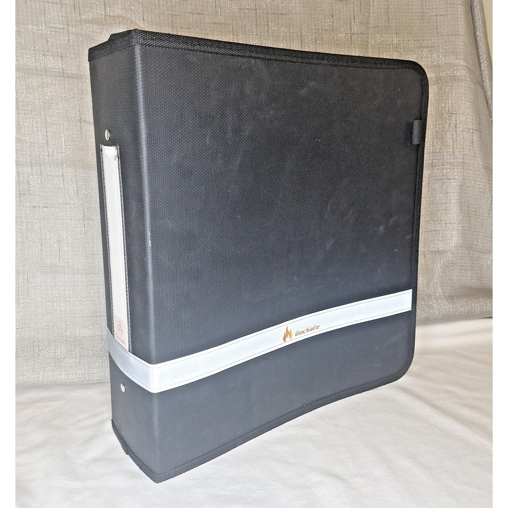 DocSafe 14" x 13" Fire Resistant 3 Ring Zip Around Document Safe Reflective